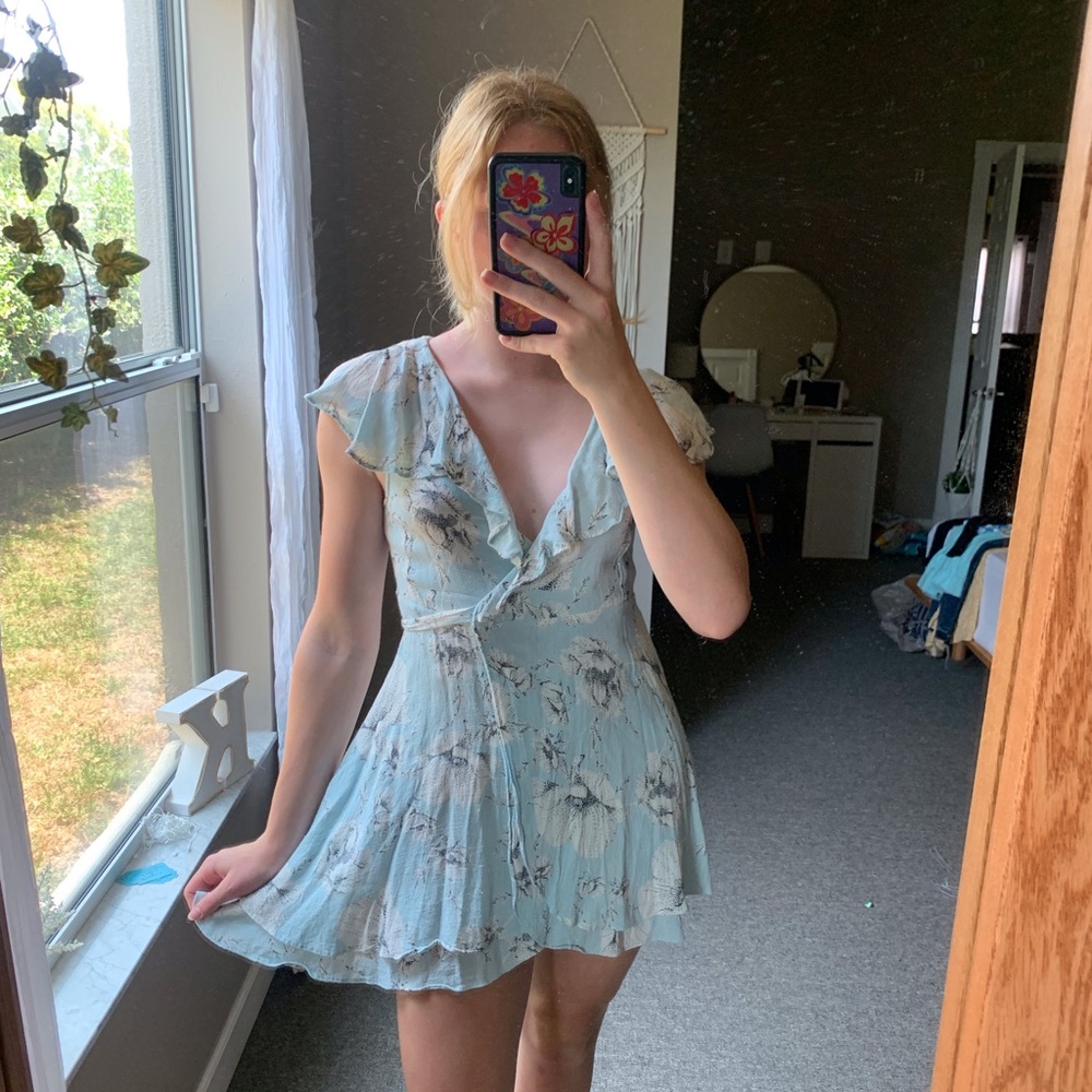 Floral Blue Dress